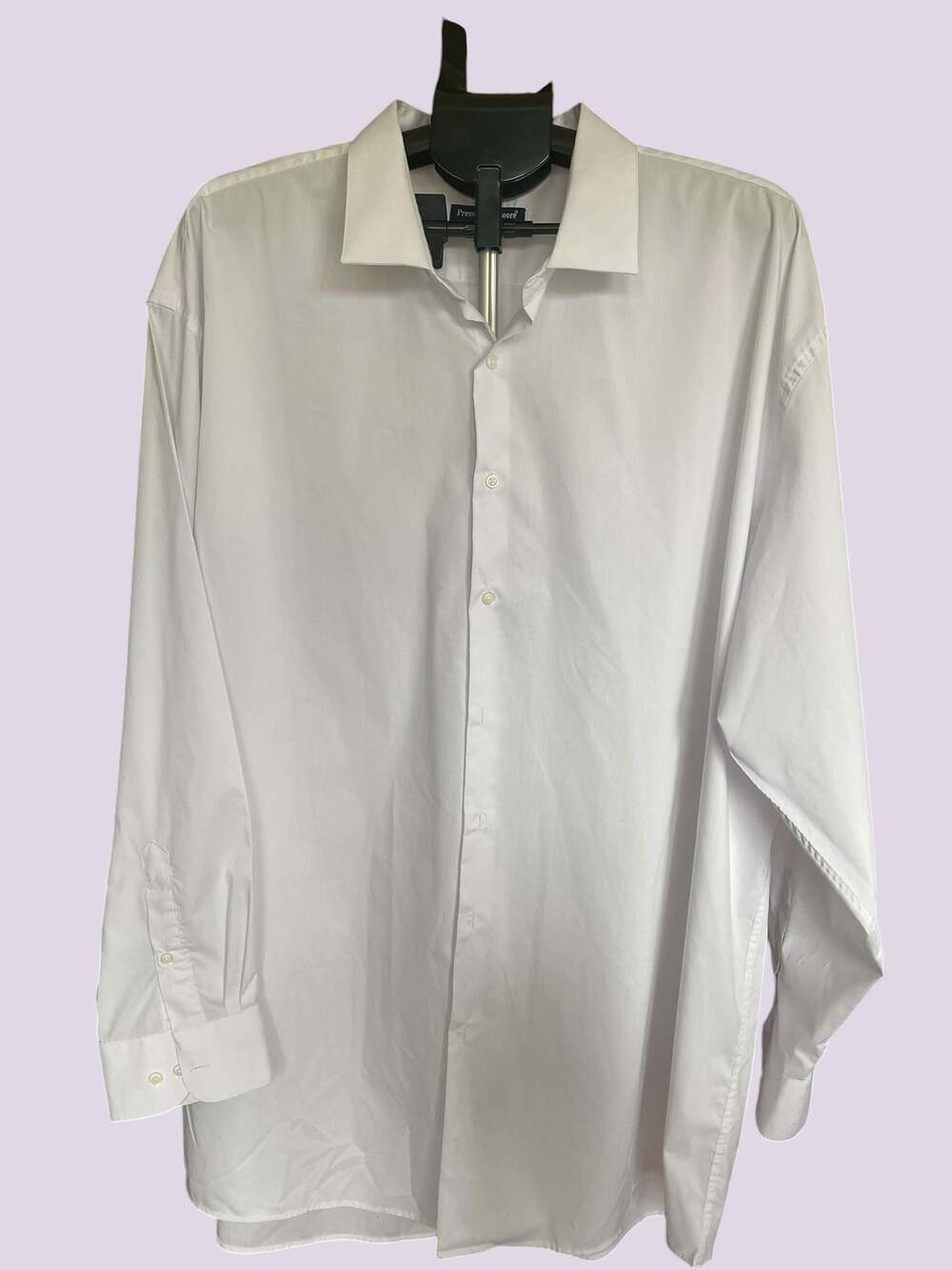 Preswick & Moore Men's White Long Sleeve Button Down Dress Shirt Size 3XLT